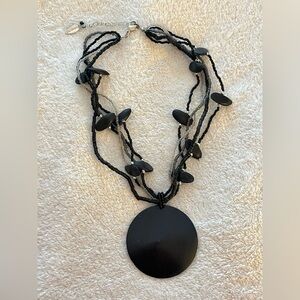 Coldwater Creek Black Beaded Necklace
